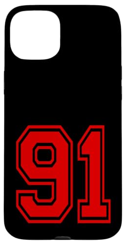 �i���o�[91 Red Sports Team Style �X�}�z�P�[�X iPhone 15 Plus �p