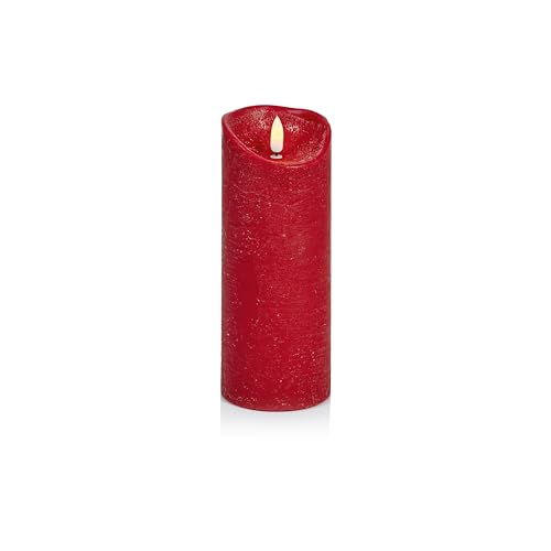 Image of Premier Decorations Red LED Flickabrights Wax Candle Battery Operated Christmas Decoration Xmas Festive Décor 23cm x 9cm