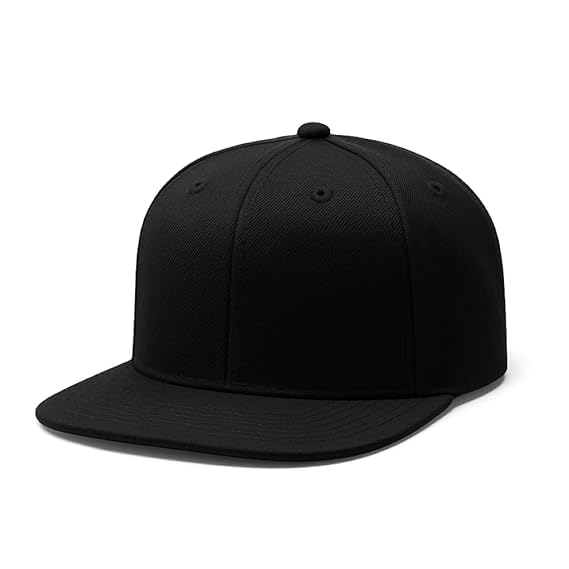 fasam Black Snapback Cap for Men Women Unisex Topi Boy's Girl's Hip Hop Caps Adjustable Strap Summer Sports Cricket Gym Dance Cotton-picture-45