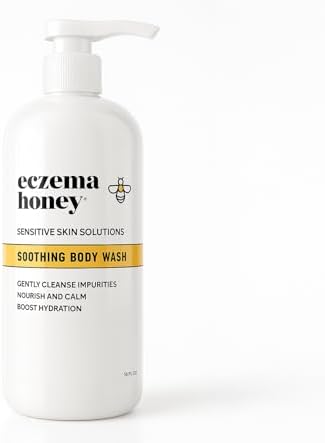 ECZEMA HONEY Soothing Body Wash - Daily Shower Gel & Eczema Treatment - Sensitive Skin Body Wash for Adults, Kids, & Babies - Body Cleanser for Eczema Relief (13 Oz)