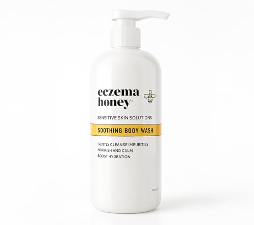 ECZEMA HONEY Soothing Body Wash - Daily Shower Gel & Eczema Treatment - Sensitive Skin Body Wash for Adults, Kids, & Babies - Body Cleanser for Eczema Relief (13 Oz)