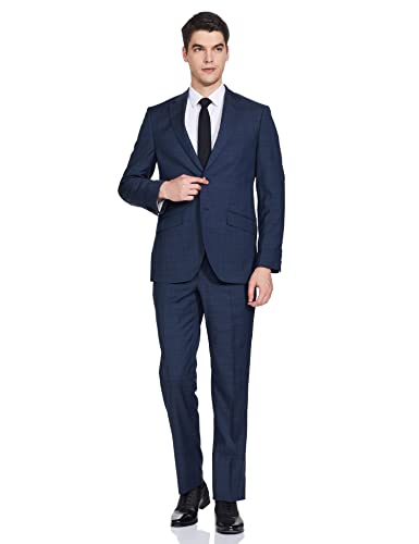 Image of Raymond Wool Men's Full Sleeve Contemporary FIT Fancy Blue Formal Suit