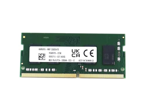 Laptop Memory Module 9995711-027.A00G Compatible Replacement Spare Part for Kingston KKRVFX-MIF 8GB 1Rx16 DDR4 SDRAM PC4-25600 3200MHz 260-Pin Non-ECC Unbuffered CL19 1.2V SO-DIMM