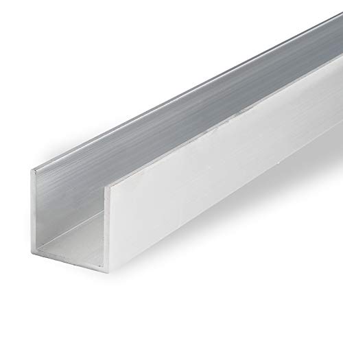 Aluminium U-Profil EN AW-6060 (AlMgSi0,5) T66 Mill-finish (H 30 mm, B 30 mm, S 3 mm, L 1500 mm) Cover