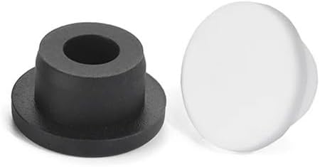 RWRAPS 1-30Pcs 6.8mm-161.5mm White/Black High-Temperature Resistant Silicone Plug Circular Hollow Pipeline Rubber Plug Hardware Nut(White,161.5mm-1pcs)