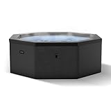Wave como SPA para 6 Personas - Bañera de hidromasaje de Espuma ecológica 50% más eficiente térmicamente con Calentador Integrado avanzado - Sistema de Masaje Aquajet SPA 90, Color Negro Carbón