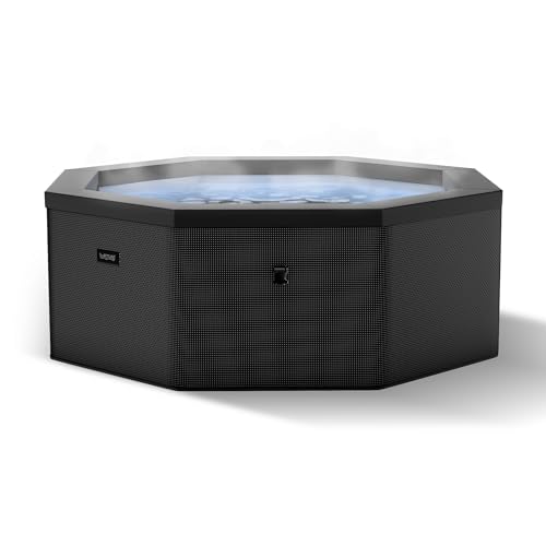 Image of Wave Como 6 Person Eco Foam Hot Tub | Portable Outdoor Spa with Integrated Heater, 40°C Rapid Heating & WiFi App Control | 90 BubbleJet Massage, FrostFree | Charcoal Black | Standard