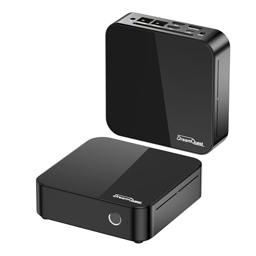DreamQuest Mini PC N150 3.6GHz 32GB RAM 1TB SSD M.2, Micro Desktop Computer Win 11 Pro N mit KI-Plattform, Dual HDMI, WLAN & Gigabit Ethernet - Business Desktop & Heimkino PC Kompakt