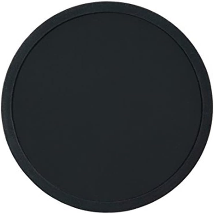 Silicone Black Drink Coasters Set of 8 Non-slip Round Soft Cup for Bar and House Easy to Clean
