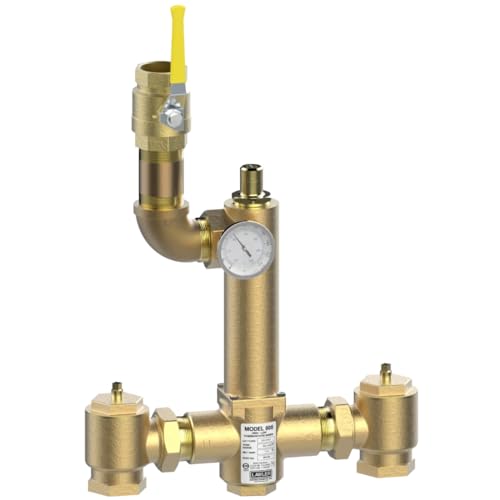Lawler 805 Piped Thermometer Ball Valve 86108-05 90°-120°