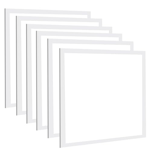 SEURON 2x2 LED Flat Panel Lights for Drop Ceiling 6 Pack, 45W 5800LM Recessed Edge-Lit Light Fixture, 0-10V Dimmable 5000K Troffer Light, 110-277V Drop Ceiling Lay in for Commercial Office, ETL Listed by SEURON - Used condition - US$86.48