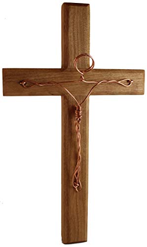 Wooden Cross - Crucifix Wall Cross – Handcrafted in USA by Missionary Family