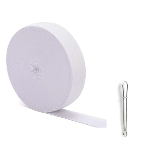 Bande élastique,Long Bande Elastique Couture,Ruban Élastique Ceinture de 2cm Large pour Pantalon Jupe Ceinture,Bande élastique pour Couture et Bricolage...