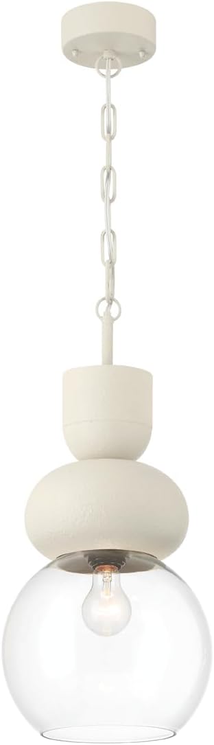 Creative Co-Op Iron Bubble Pendant, Ivory Finish