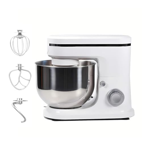 LTzygmion Batidora de pie de 6 litros, batidora eléctrica de Cocina, con Gancho amasador, Varillas, batidor Plano, 6 velocidades Ajustables, para restaurantes y pastelerías.