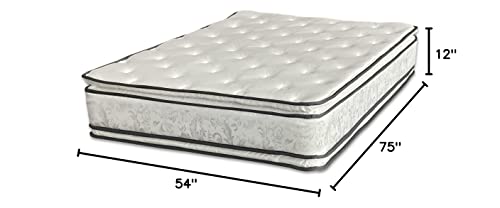 Greaton, 12-Inch Medium Plush Double Sided Pillowtop Innerspring Mattress, Full #TOP2