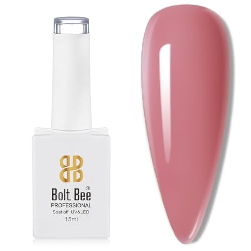Image of Bolt Bee Dark Jelly Pink Color Gel Nail Polish Soak Off UV Gel DIY at Home Manicure Salon Nail Art