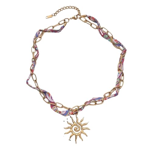 Image of necklaces for women,Shelles Sun Pendants Splicing Combination Necklaces Fresh Sweet Woman Light Luxury Versatile Fashion Jewelry