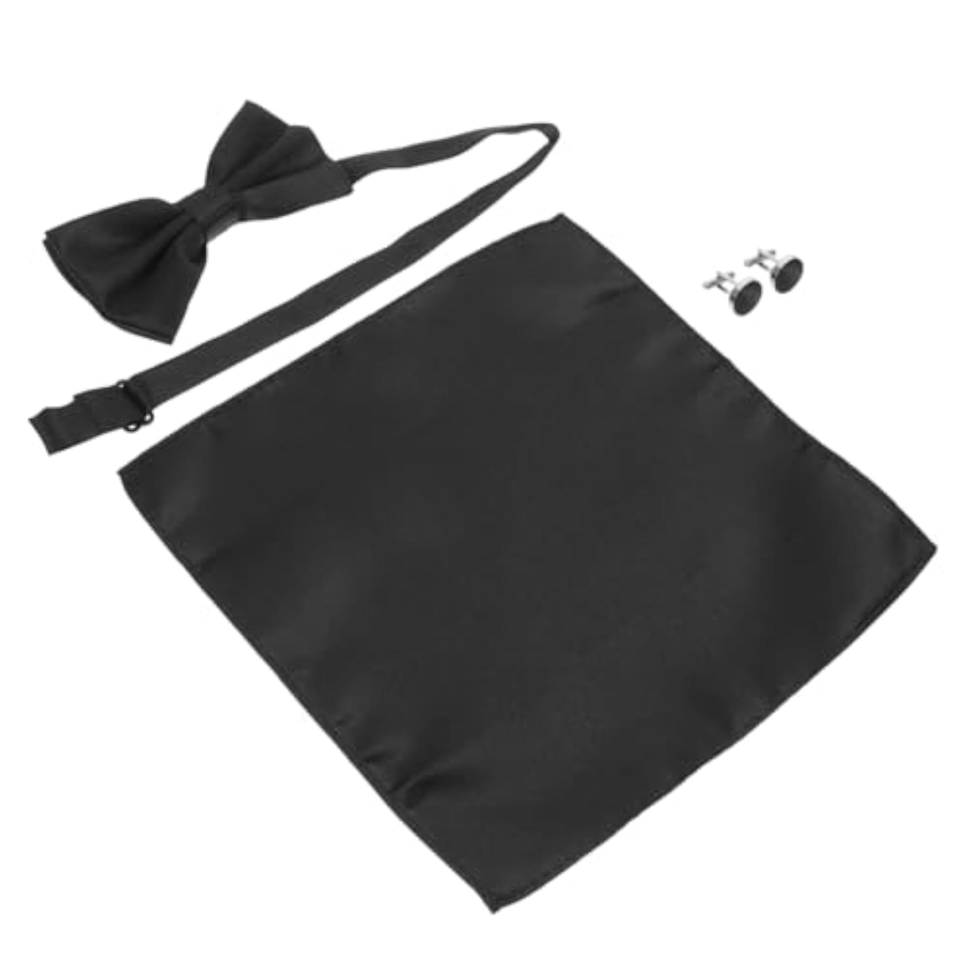 Men's Gold Bow Tie and Handkerchief Set