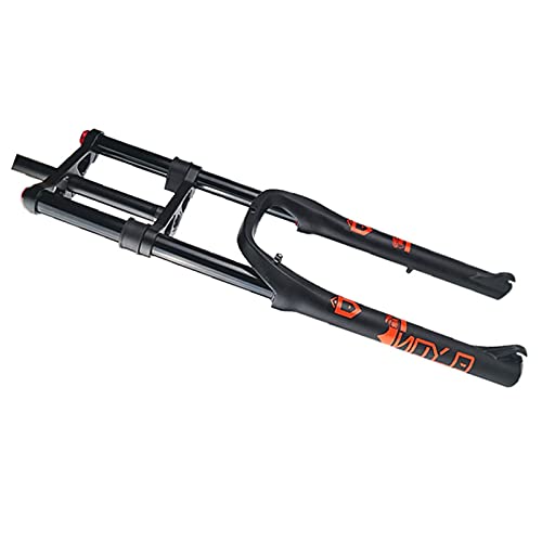 Bike Suspension Forks Bmx Suspension Fork 26X4.0 Inch Bicycle Fork E-Bike Fat Forks Mtb/Atv Air Disc Brake Damping Adjustment 160Mm Travel Qr (Color : Black, Size : 26") #TOP5