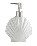 Mathew O Keramik-Seifenspender mit Seestern/Muschel-Design, Seifenflasche, Lotion, Flasche mit Pumpe