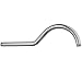 Lordear Shower Arm 17 Inch Chrome Shower Head Arm Extender Shower Arm with Flange, Stainless Steel T304 Shower Head Pipe For Rain Shower Heads