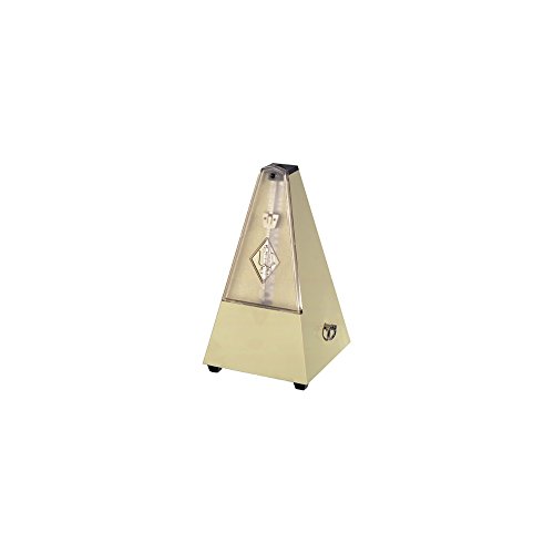 Wittner Metronomo Taktell Forma Piramidale Sistema Maelzel Serie 802K - Custodia In Plastica - Con Campana - Con Coperchio In Plexiglass - Avorio - No