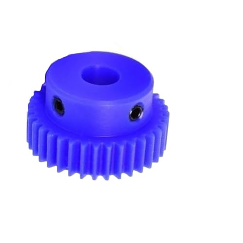 Cylindrical Drive 1pc 1 Module 30 Teeth 40 Teeth Blue Nylon Spur Gear with Step 14mm Inner Hole 1M 30T 40T Straight Teeth Cylindrical Gear Rack Machinery(40 Teeth)