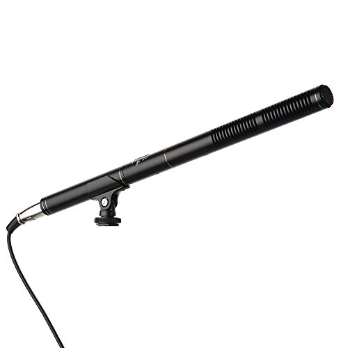 Riqiorod Condenser Shotgun Microphone, on-Camera External DSLR Microphone 3.5mm Plug Fit DSLR/SLR Camera