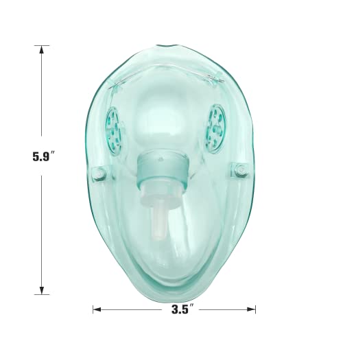 Oxygen Mask, Adult Elongated Oxygen Mask with 7feet Length 6mm Oxygen Tube and Adjustable Elastic Strap, DEHP-Free and Latex-Free Materials, 2 Pack (Green, for Adult Elongated) - Image 5