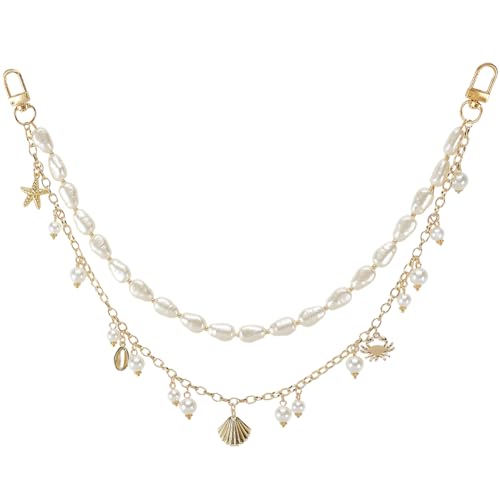 Extensor de cadena para bolso con conchas marinas y perlas SUNNYCLUE 2