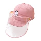 [LEDMOMO] ピンクコッ耐久性キッズベースボール帽子 透明 付き ヶ月用 用飛沫防止保護帽 屋外日よけアウトドアヘッドウェア