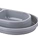 Bothyi Cat Food and Water Bowl Set Kitty Feeder Outdoor Easy to Clean for Indoor Cats Antislip Puppy Dishes Pet Double Bowl, Gray, S