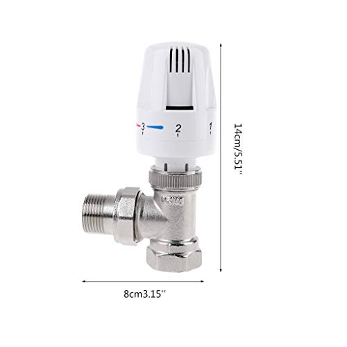 Leidersty Thermostatic Radiator Valve for Heating Temperature Control System Water Valve Accessories - Thumbnail 5