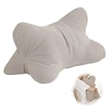 Nackenkissen Lesekissen, Leseknochen Nackenrolle, Ergonomische Form, Leseknochen, Lendenstütze Flexible Stütze für Büche, Als Lesekissen zum Relaxen, Keilkissen zum Schlafen, für Bett(Helles Curry)