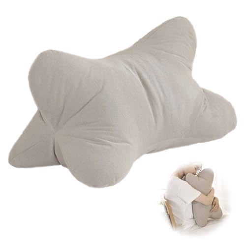 Nackenkissen Lesekissen Leseknochen Nackenrolle Ergonomische Form Leseknochen Lendenstütze Flexible Stütze für Büche Als Lesekissen zum Relaxen Keilkissen zum Schlafen für Bett(Helles Curry)