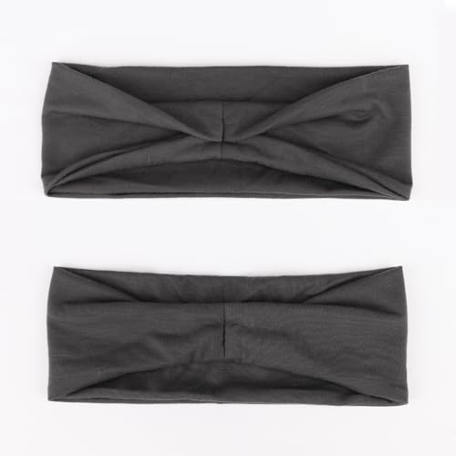 Image of DRESHOW Yoga Sports Headbands for Women Elastic Non-Slip Headbands Workout Running Hair Bands 6 Pack