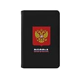 Coat of Arms of Russia Russians Passport Holder Cover Wallet Case Novelty PU Leather with Card Slot Travel Accessories Protector for Women Men