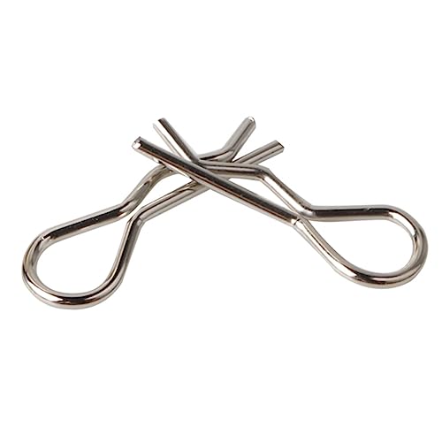 OSALADI 100pcs r Shape Rc Model Body Shell Clip for Toys Stainless Steel Lasting 1:10 Scale