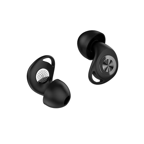 Ear Plugs for Sleeping, 45dB Noise Cancelling Earplugs für Schlaf/Konzentration/Reisen/Arbeit/Konzerte, Ultra Bequeme Wiederverwendbare Silikon Ohrstöpsel, mit 8 Spitzen (XS/S/M/L) und Etui, Schwarz