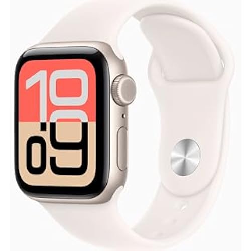 Apple Watch SE 3 [GPS + Cellular, 40mm] Starlight Aluminum Case with Light Blush Sport Band, M/L (Renewed)