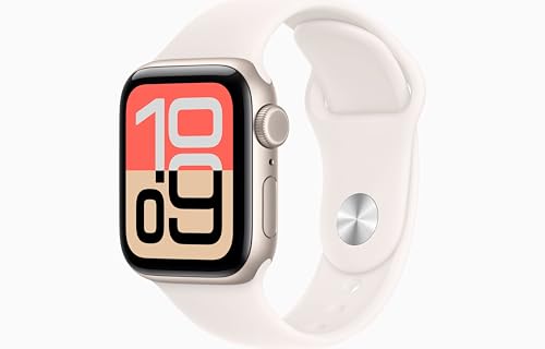 Apple Watch SE 3 [GPS + Cellular, 40mm] Starlight Aluminum Case with Light Blush Sport Band, S/M (Renewed)