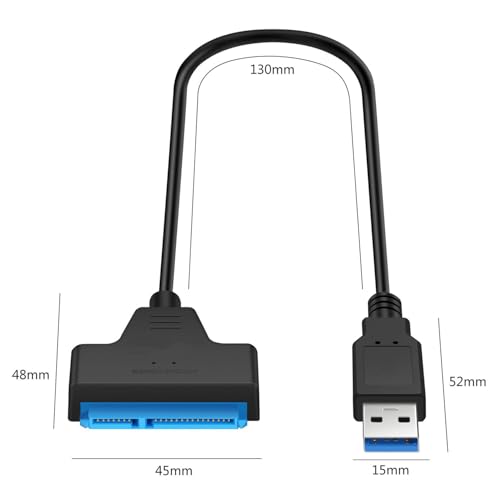 GeekerChip USB zu SATA Adapter Kabel für 2,5 SSD/HDD Laufwerke,SATA auf USB 3.0 Externer Konverter und Kabel,USB 3.0-SATA III Konverter(SATA-USB 3.0 Konverterkabel)