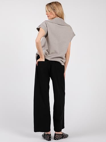 Women's Casual Cotton Linen Pants - Elastic Waist Relax Fit Lantern Trousers for Summer and Fall3