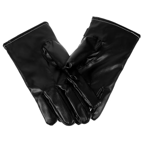 Abaodam 1 Pair Winter Gloves Winter Warm Gloves Warmer Proof Include Hand Heavy Insulated Cycling Reusable Riding Rid for Fleece Protection Bike Padded Cold Windproof Wind Blue Black Pu