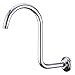 BESTILL Stainless Steel S Shape High Rise Shower Arm and Flange, Chrome