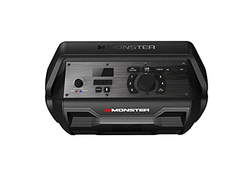 Monster Nomad | Portable Indoor/Outdoor Bluetooth And Nfc Speaker, 30 Watts Of Powerful Premium Sound, 30 Hours Of Playtime, Ipx4 Water Resistant, Usb Port And Microphone/Guitar Input (Black) #TOP4