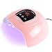 54W Secador de Uñas de Gel Lámpara LED UV Uñas Máquina de Curado, 3 modos de tiempo 30/60/90 Segundos USB Lámpara de Luz LED para Manicura y Pedicura, Rosa