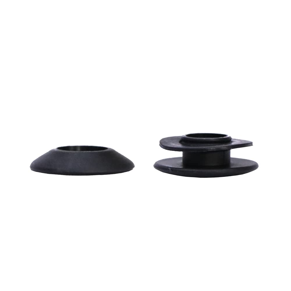 Melko Lot de 10 œillets noirs avec poinçon pour film solaire de piscine - Œillets en plastique - 28 x 28 x 12 mm - Inoxydable - Pour film de piscine
