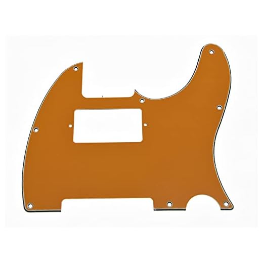 Dopro 8 Agujeros Tele Guitarra Humbucker Pick Guard para USA/Mexicano FD Telecaster Naranja 3 Capas